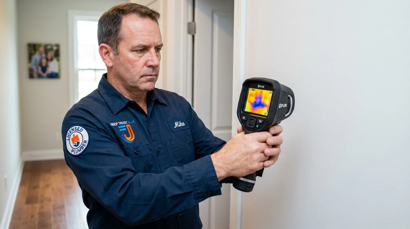 Thermal imaging leak detection by Johns Plumbing LLC in Caddo